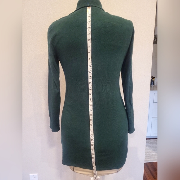 WHBM Hunter Green open mid length cardigan - Picture 5 of 11